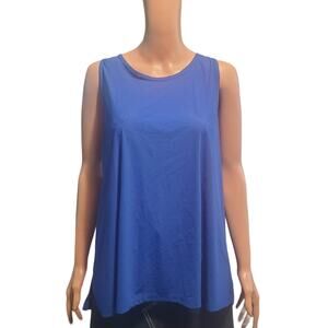 Spanx Size 2X Perforated Racerback Tank 50160P in Blue
